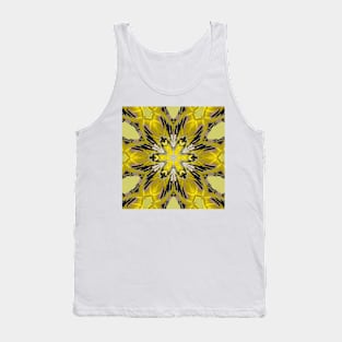 floral design in shades of yellow and grey Tank Top